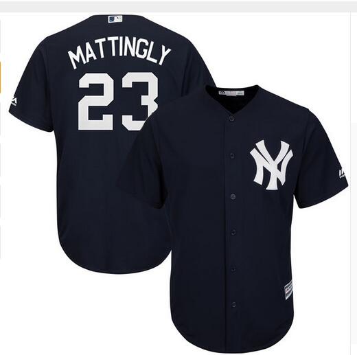 New  23 Don Mattingly Baseball Jersey-003