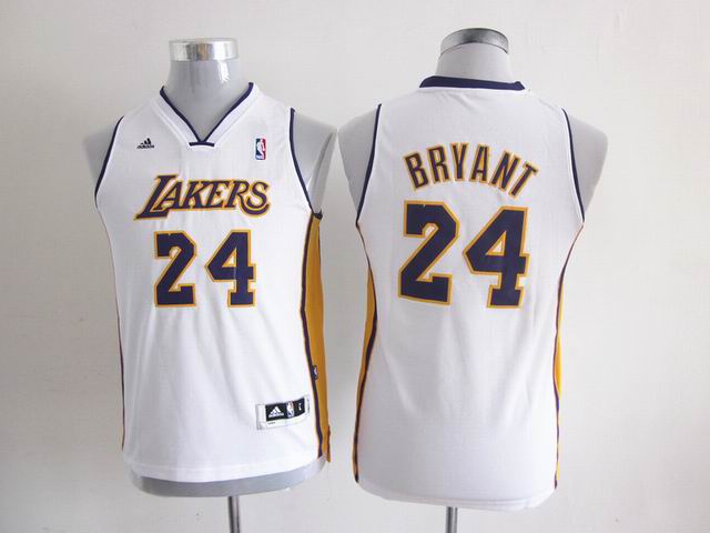 Adidas Los Angeles Lakers #24 Kobe Bryant Yellow NBA Revolution 30 Kid Jerseys