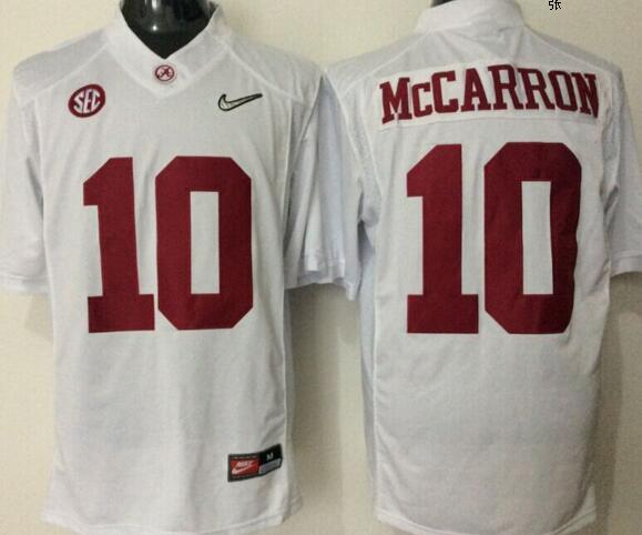 Alabama Crimson Tide 10 A.J McCarron white men ncaa college Football Jerseys