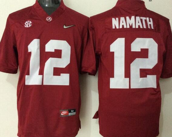 Alabama Crimson Tide 12 Joe Namath red men ncaa college Football Jerseys Alabama Crimson Tide 12 Joe Namath red men ncaa college Football Jerseys