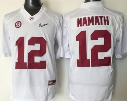 Alabama Crimson Tide 12 Joe Namath white men ncaa college Football Jerseys