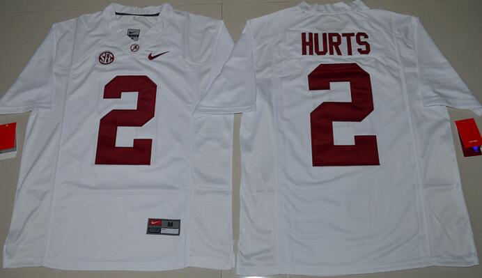Alabama Crimson Tide 2 Jalen Hurts white men ncaa college Football Jerseys
