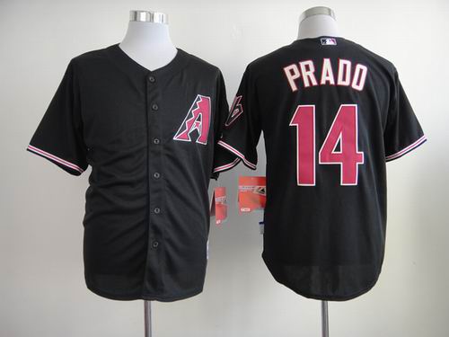 Arizona Diamondbacks Authentic Martin Prado 14 black men baseball mlb Jersey