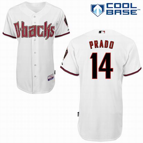 Arizona Diamondbacks Authentic Martin Prado 14 white men baseball mlb Jersey