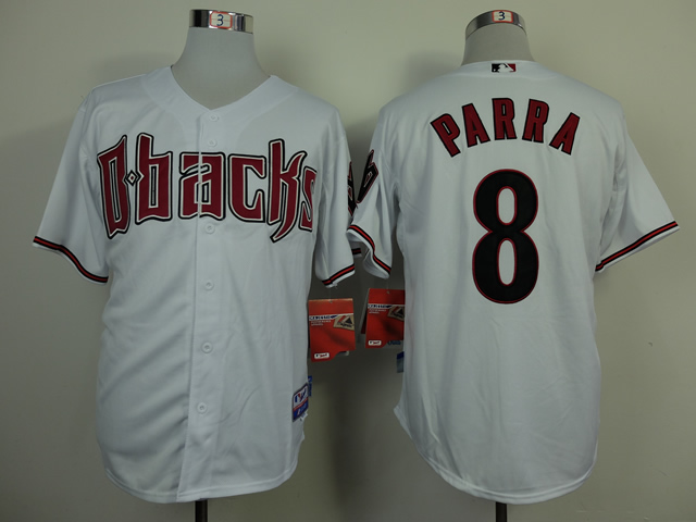 Arizona Diamondbacks Gerardo Parra 8 white men baseball mlb jersey