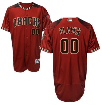 Arizona Diamondbacks Majestic Alternate Brick Flex Base Authentic Collection red Custom Jersey