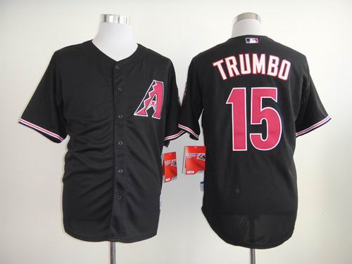 Arizona Diamondbacks Mark Trumbo 15 black men baseball mlb jersey