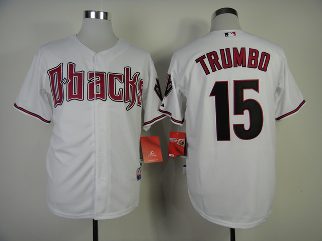 Arizona Diamondbacks Mark Trumbo 15 white men baseball mlb jersey