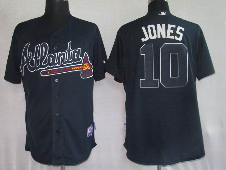 Atlanta Braves 10 Jones baseball  mlb basebal Jersey