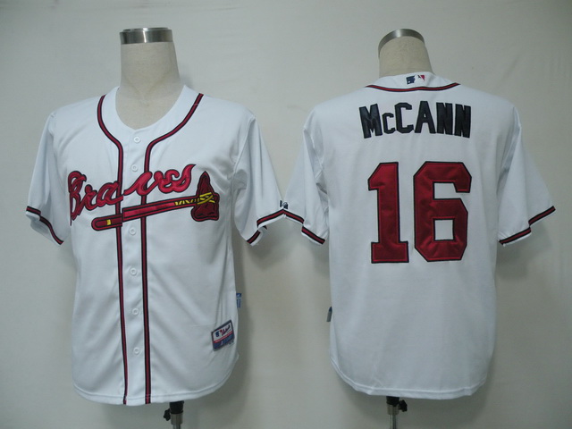 Atlanta Braves 16 Mccann white men baseball mlb jerseys