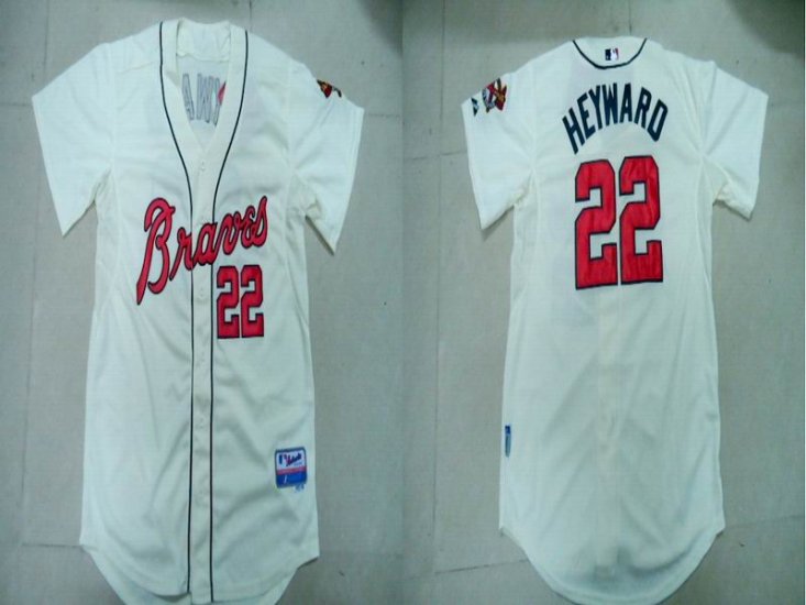 Atlanta Braves 22 Jason Heyward Cream MLB Jerseys-BY