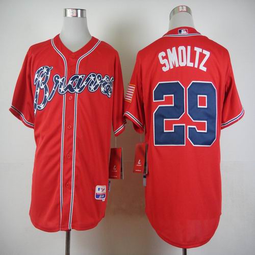 Atlanta Braves 29 John Smoltz red new men baseball mlb Jersey