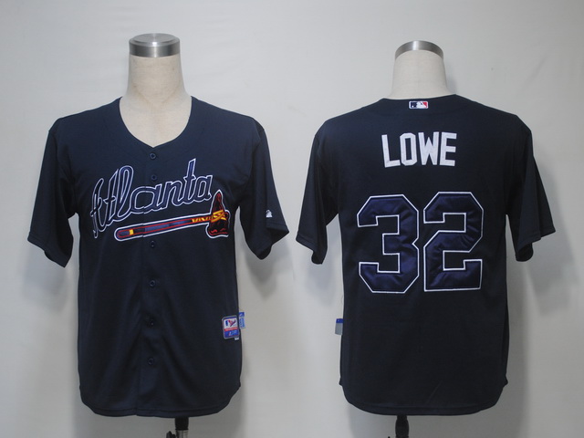 Atlanta Braves 32 Lowe Blue men baseball mlb jerseys