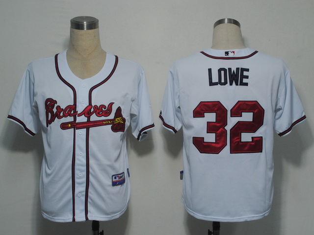 Atlanta Braves 32 Lowe White men baseball mlb jerseys