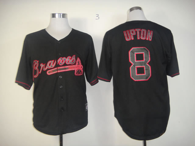 Atlanta Braves 8 Justin Upton Black men baseball mlb Jerseys