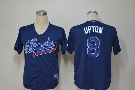 Atlanta Braves 8 Justin Upton blue men baseball mlb Jerseys