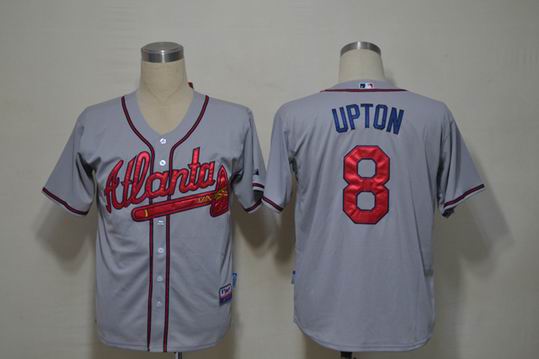 Atlanta Braves 8 Justin Upton gray  mlb basebal Jerseys