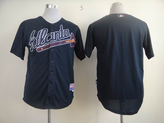 Atlanta Braves Blank Black men baseball mlb  Jersey