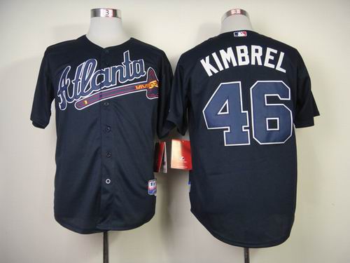 Atlanta Braves Craig Kimbrel  46 blue men baseball mlb  jerseys