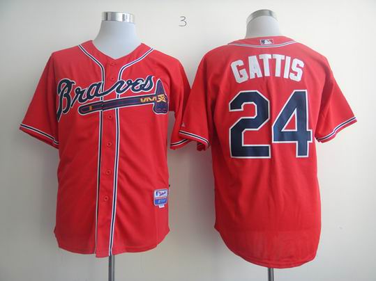 Atlanta Braves GATTIS 24 Red men baseball mlb  jerseys