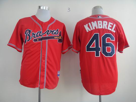 Atlanta Braves KIMBREL 46 red men baseball mlb  jerseys