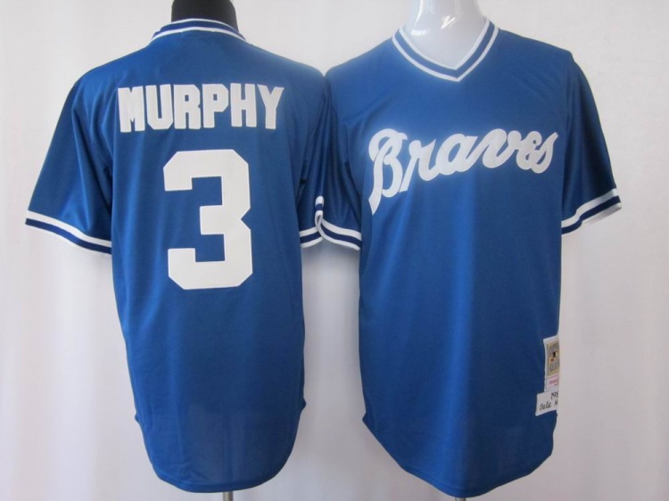 Atlanta Braves MURPHY 3 blue men baseball mlb Jerseys