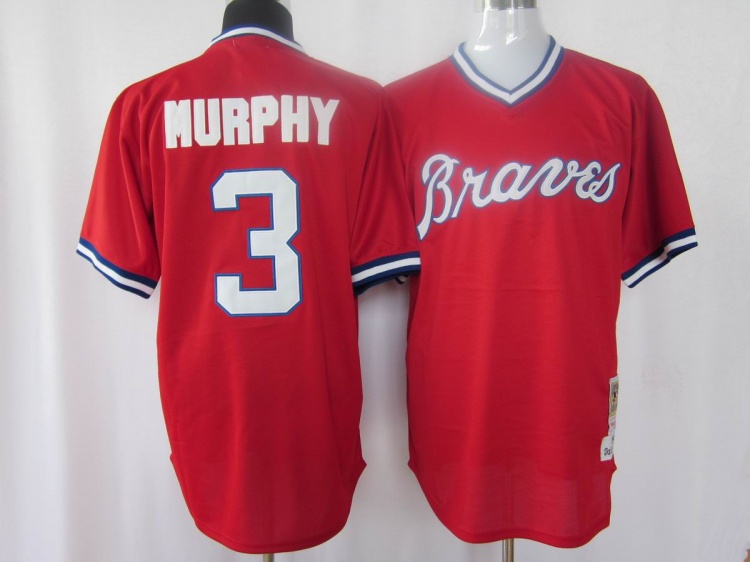 Atlanta Braves MURPHY 3 red men baseball mlb Jerseys