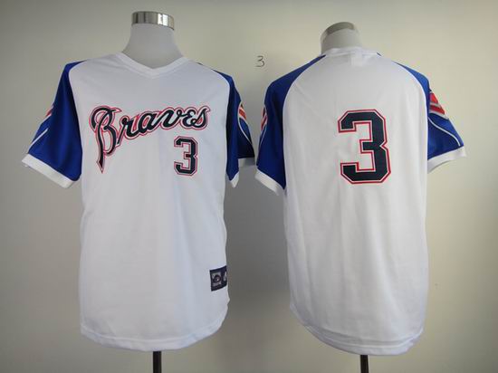 Atlanta Braves MURPHY 3 white throwback men baseball mlb  Jerseys