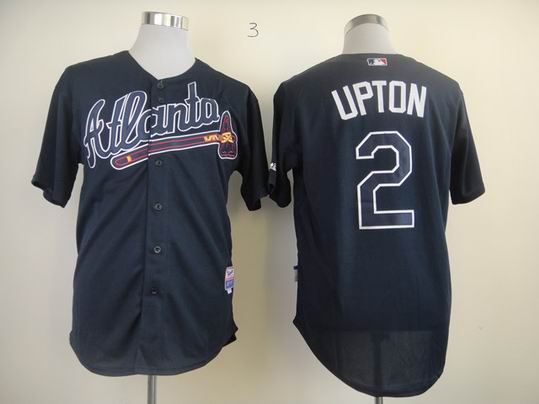 Atlanta Braves UPTON 2 Black men baseball mlb Jersey