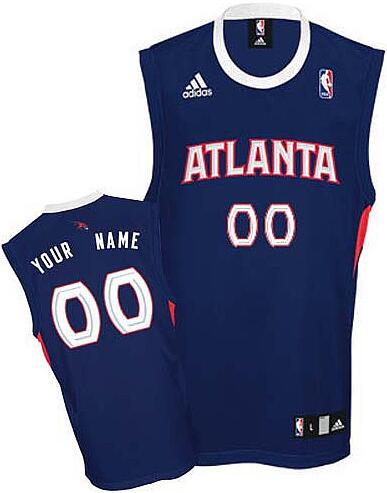 Atlanta Hawks blue round neck adidas Jersey custom any name number