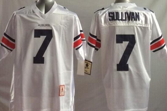 Auburn Tigers Blue 7 Pat Sullivan white men College ncaa Football Jerseys