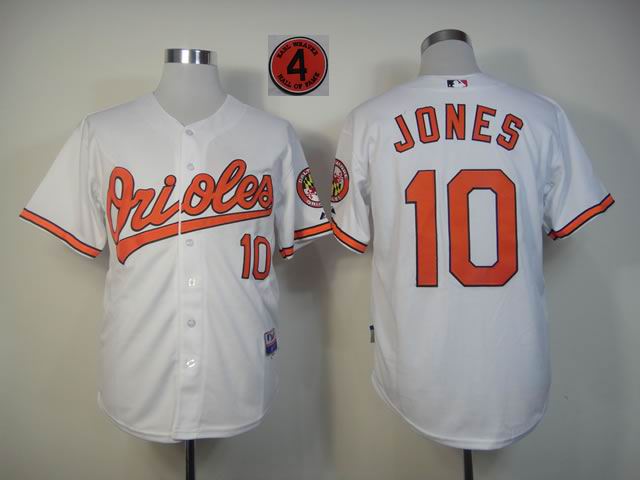 Baltimore Orioles 10 Adam Jones white Hall OF FAME patch new men baseball mlb Jerseys