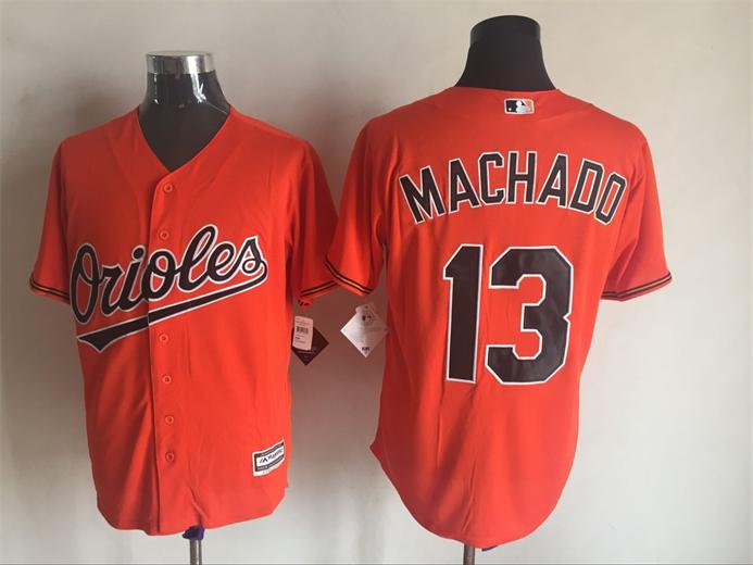 Baltimore Orioles 13 Manny Machado Orange Majestic men baseball mlb Jersey