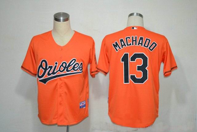 Baltimore Orioles 13 Manny Machado Orange men baseball mlb Jerseys