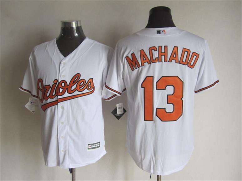 Baltimore Orioles 13 Manny Machado White majestic men baseball mlb jersey