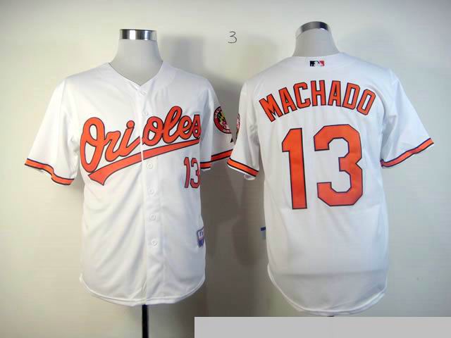 Baltimore Orioles 13 Manny Machado White men baseball mlb Jerseys