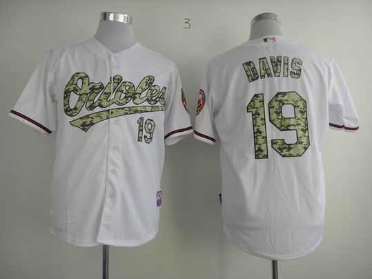 Baltimore Orioles 19 Davis mlb camo white men baseball mlb Jersey