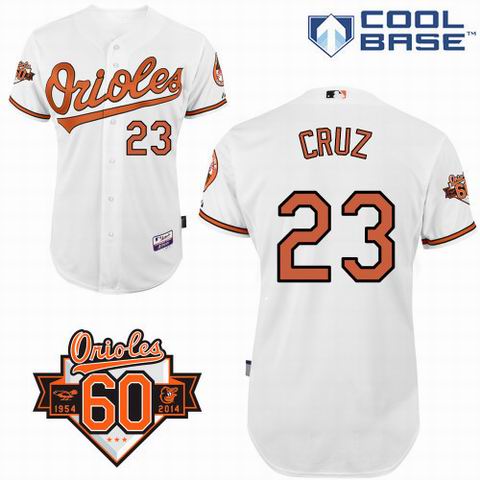 Baltimore Orioles CRUZ 23 white 50th patch men baseball mlb Jerseys