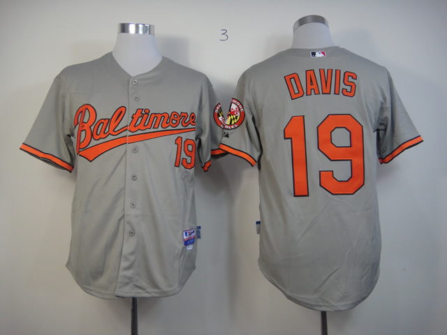 Baltimore Orioles DAVIS 19 gray men baseball mlb Jerseys