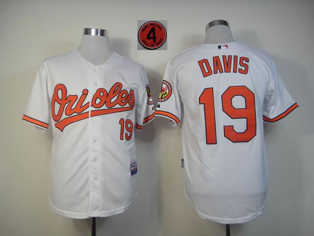 Baltimore Orioles DAVIS 19 white Hall OF FAME patch men baseball mlb Jerseys