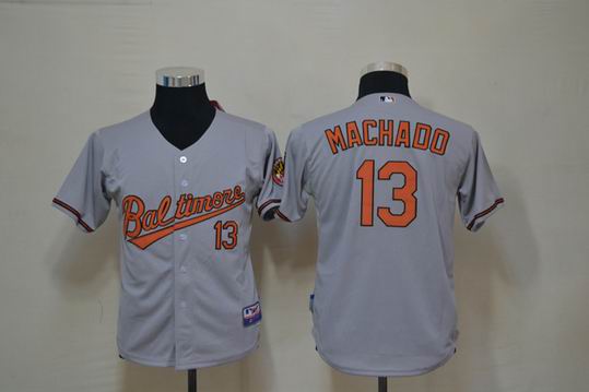 Baltimore Orioles MACHADO 13# gray kids mlb jerseys