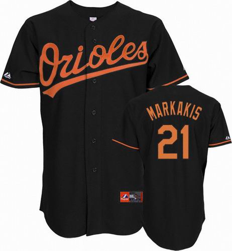 Baltimore Orioles Markakis Alternate 21 black men baseball mlb Jersey