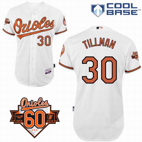 Baltimore Orioles TILLMAN 30 white 50th patch men baseball mlb Jerseys