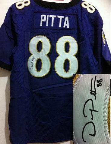 Baltimore Ravens 88 Pitta Purple Signature NFL Jerseys