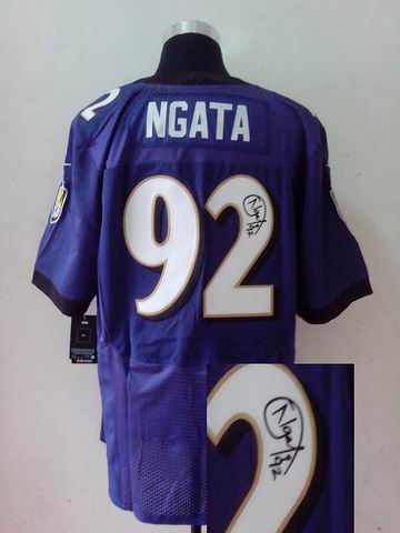 Baltimore Ravens NGATA 92 elite purple nike Signature NFL Jerseys