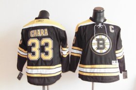 Boston Bruins #33 CHARA black NHL Kid Jerseys