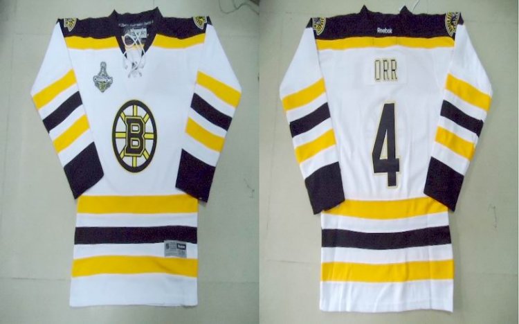 Boston Bruins #4 Bobby Orr White NHL Kid Jersey