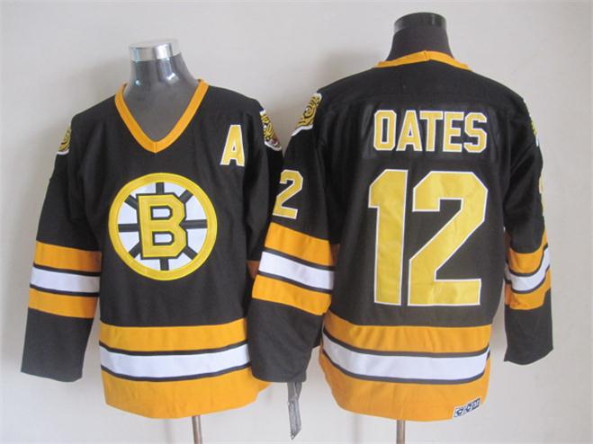 Boston Bruins 12 Adam Oates Black CCM men ice hockey nhl jerseys