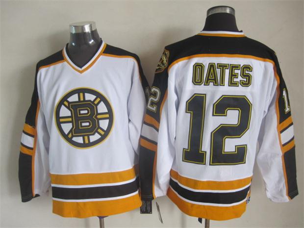 Boston Bruins 12 Adam Oates white CCM men ice hockey nhl jerseys