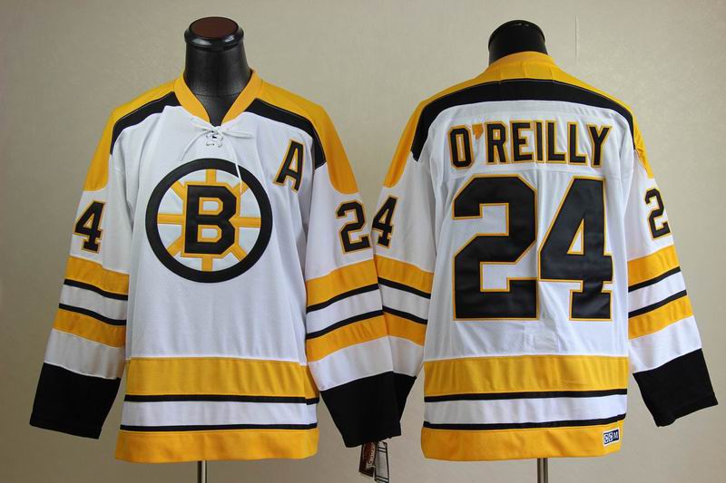 Boston Bruins 24 O'REILLY throwback white men ice hockey nhl jerseys